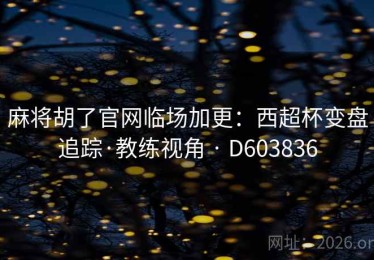 麻将胡了官网临场加更：西超杯变盘追踪·教练视角 · D603836