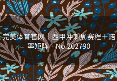 完美体育官网｜西甲冲刺周赛程＋赔率矩阵 · No.202790