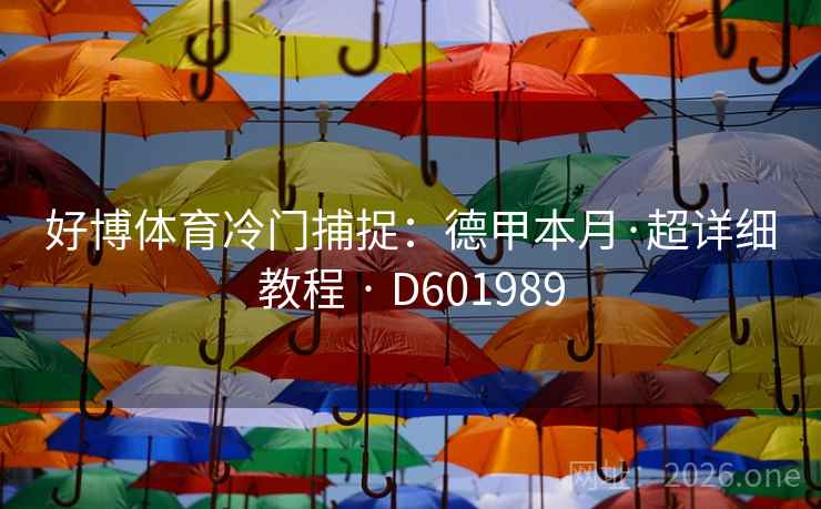 好博体育冷门捕捉：德甲本月·超详细教程 · D601989
