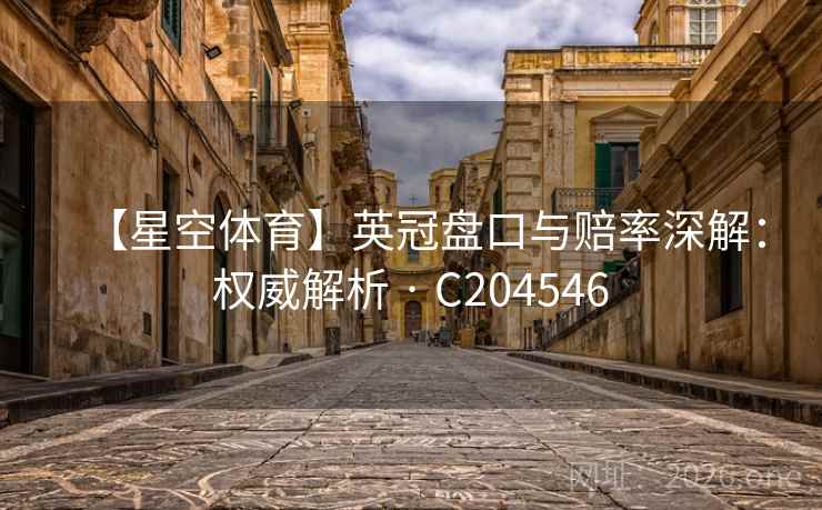 【星空体育】英冠盘口与赔率深解:权威解析 · C204546 【星空体育】英冠盘口与赔率深解:权威解析 · C204546