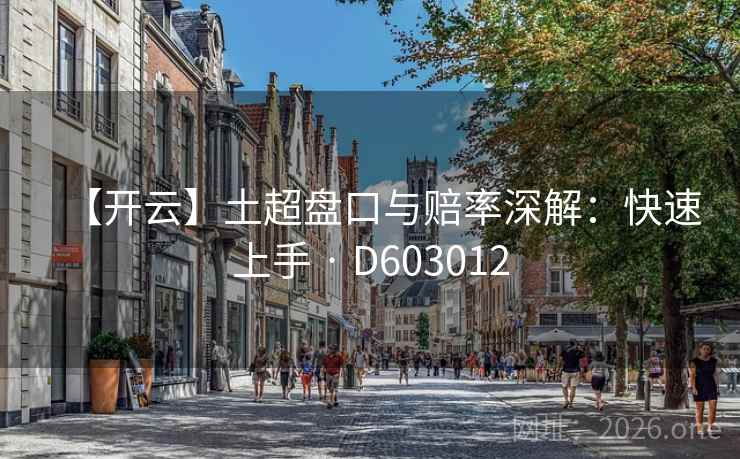 【开云】土超盘口与赔率深解:快速上手 · D603012 【开云】土超盘口与赔率深解:快速上手 · D603012