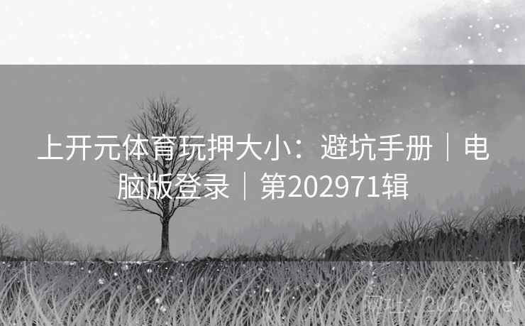 上开元体育玩押大小:避坑手册|电脑版登录|第202971辑 上开元体育玩押大小:避坑手册|电脑版登录|第202971辑